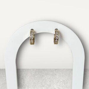 Small Zircon Hoop Earrings